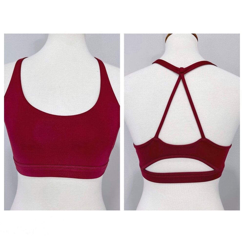 Reebok Maroon Workout Ready Speedwick Sports Bra Women’s Size S (34-36)